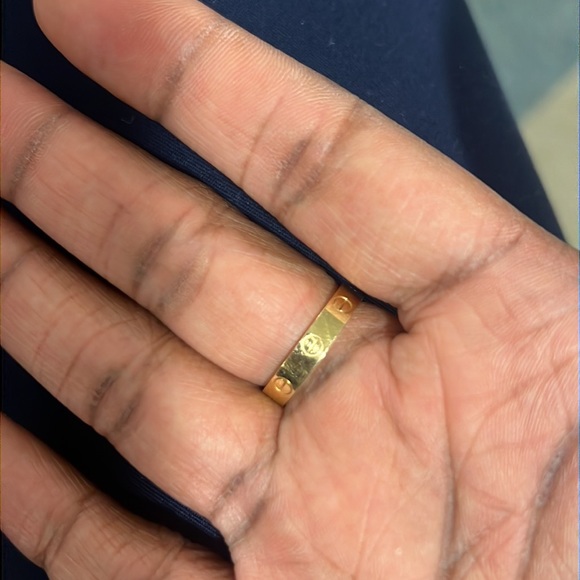 18K Gold Cartier LOVE Wedding Band Ring sz 53 - Picture 6 of 8
